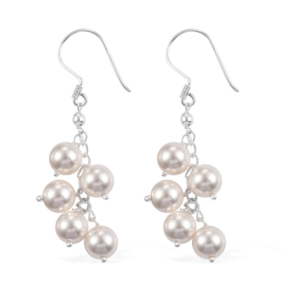 SWAROVSKI White Pearl Crystal Earrings